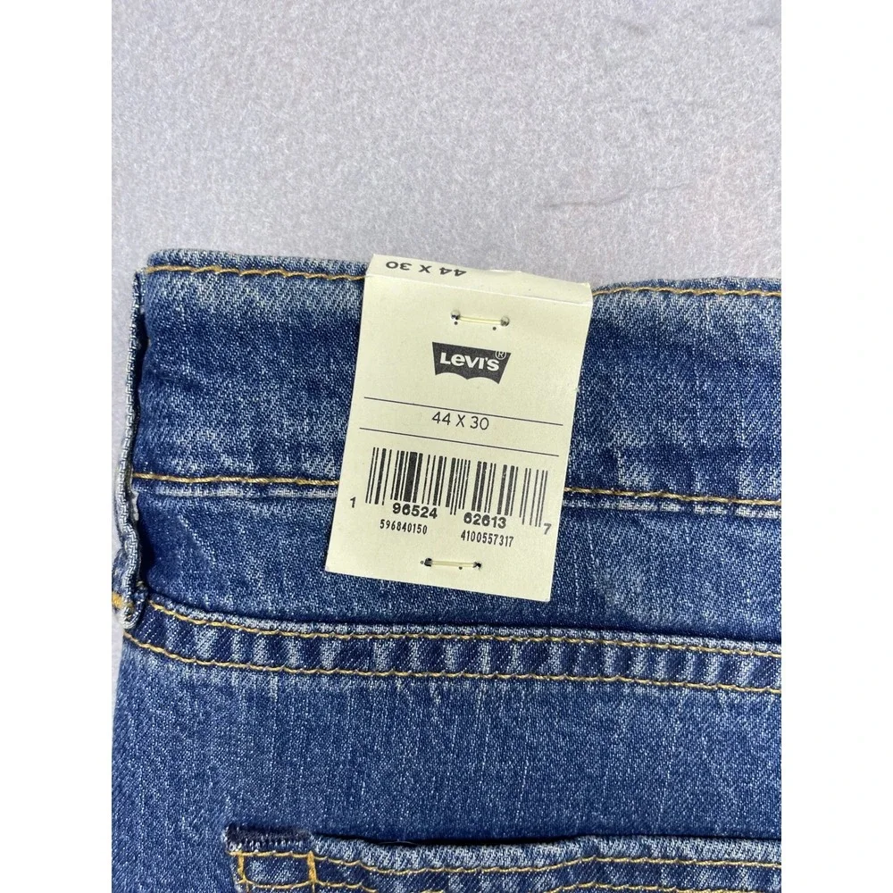 Levis Premium 502 Taper Mens Jeans 44x30 Blue Eco Ease Denim Pants 596840150